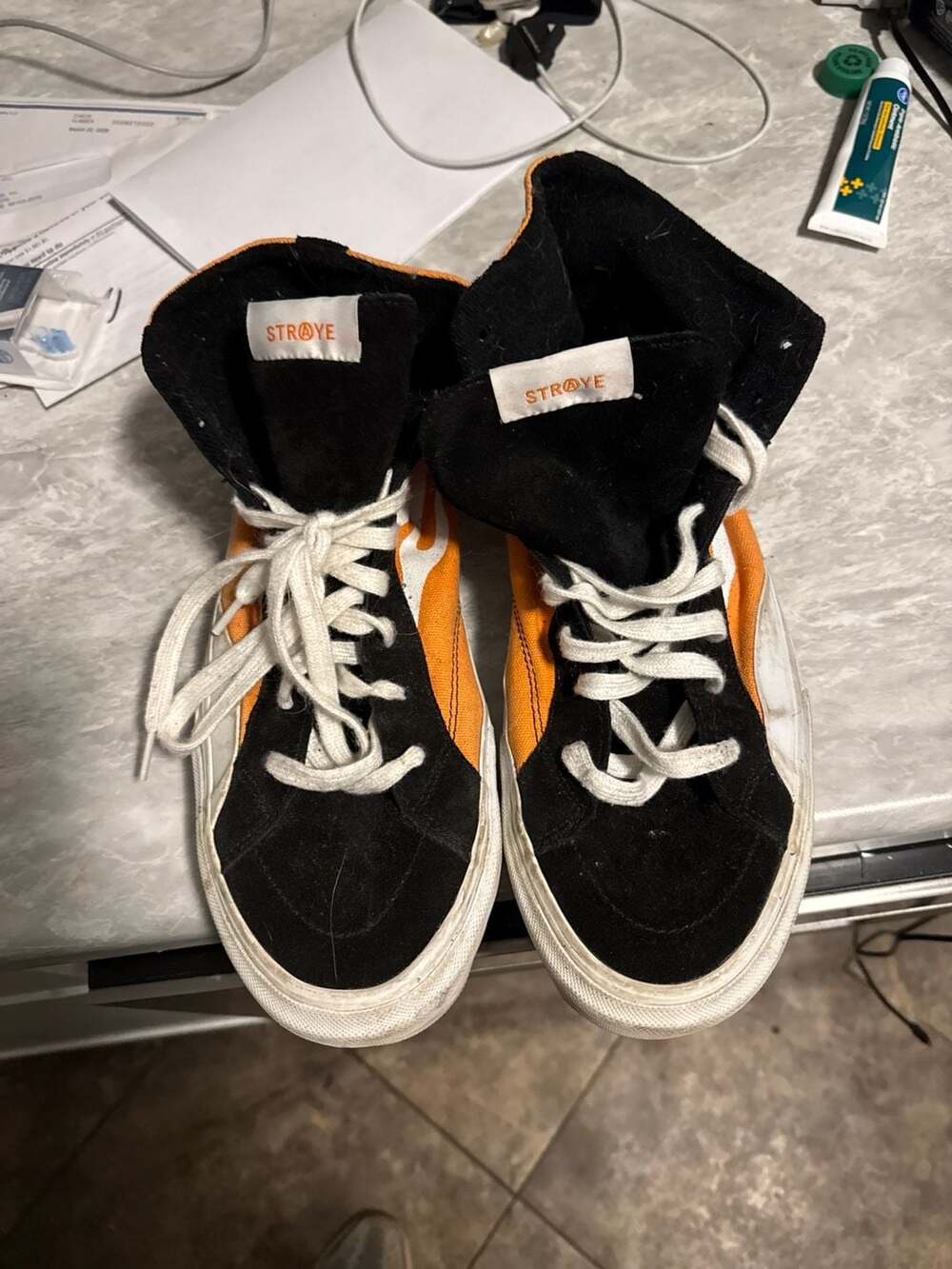 STRAYE Hiland XR Dane Vaughn Signature Orange Flame Skate Shoes